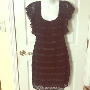 Guess Black and silver Lace Dress